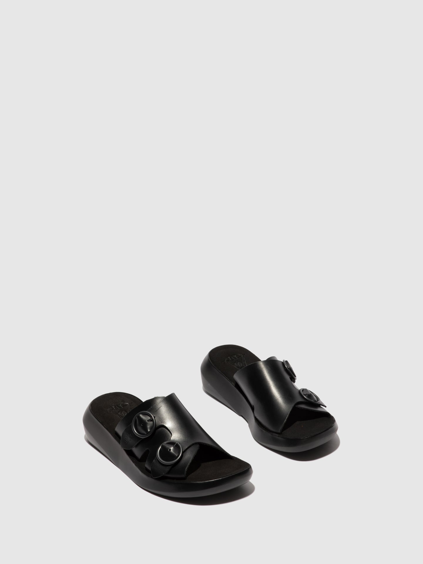 Fly London Mules Abertas à Frente BAIT742FLY BRIDLE BLACK